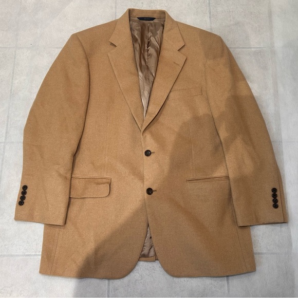 Men's Tan Blazer %100 Camel Made